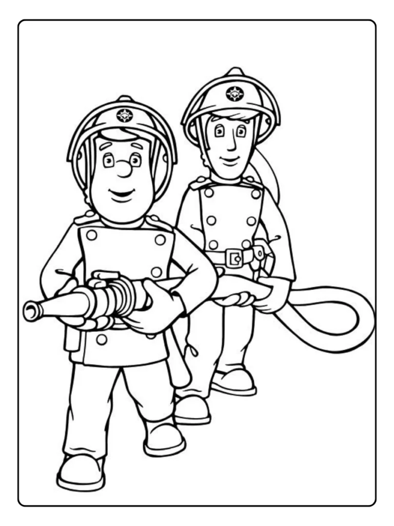 Brandweerman Sam Hoogwerker Kleurplaat