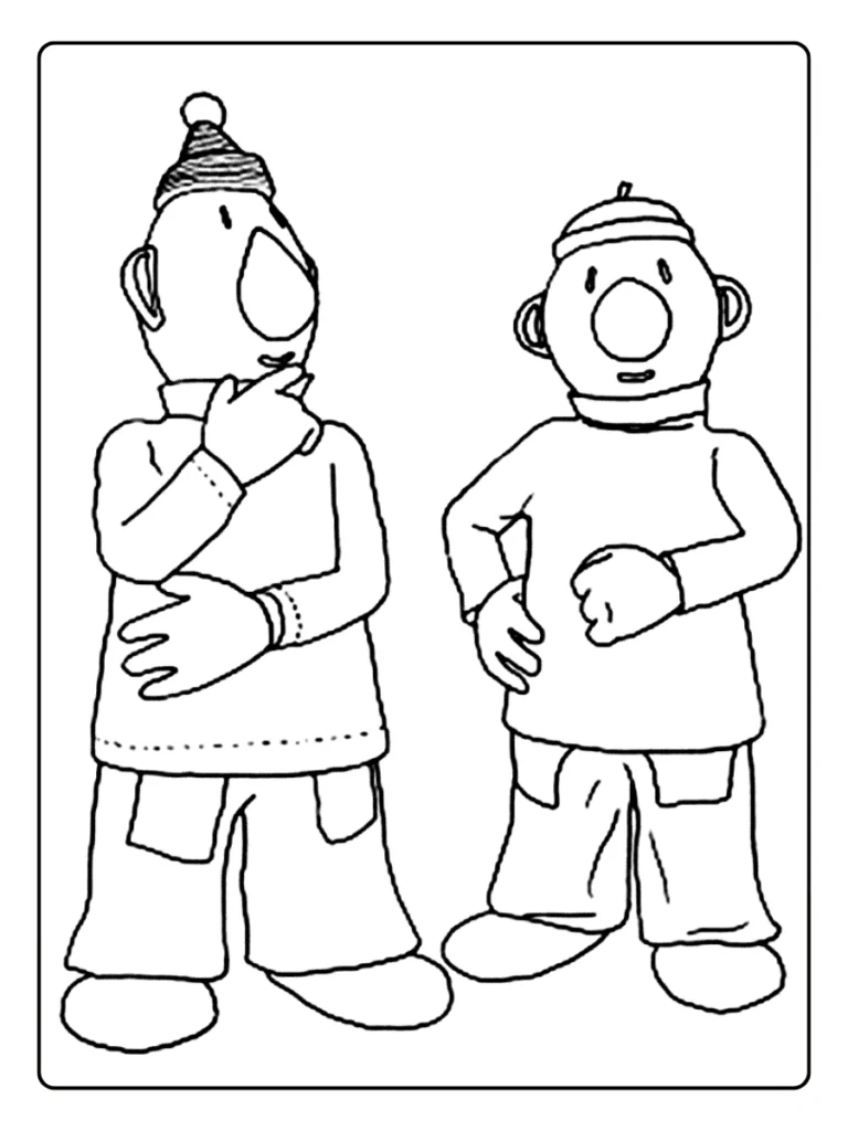 Buurman En Buurman Zwaaiend Kleurplaat