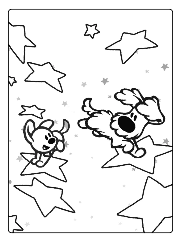 Eenvoudige Woezel En Pip Kleurplaat