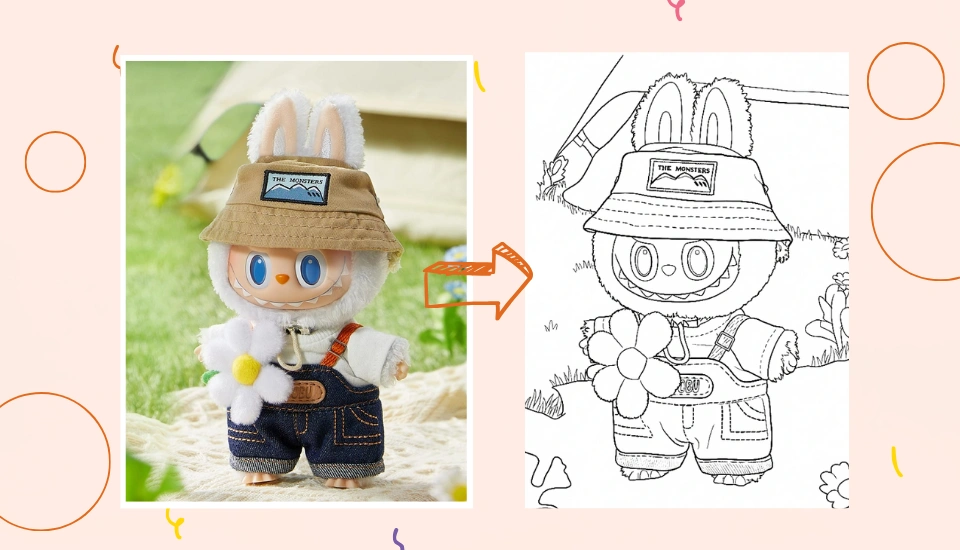 Foto naar kleurplaat