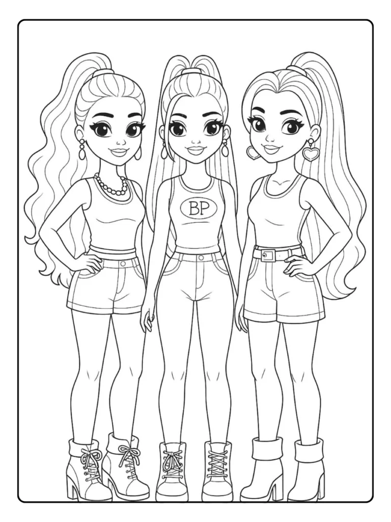 K3 Kleurplaat Met Contouren