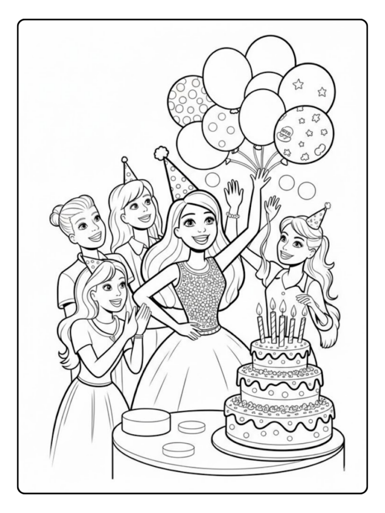 Kleurplaat Verjaardag Tante Met Taart