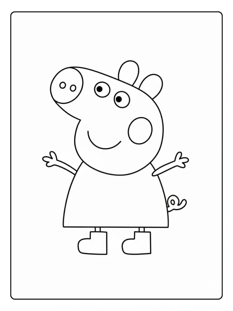 Peppa Pig Kleurplaat Gratis Printen