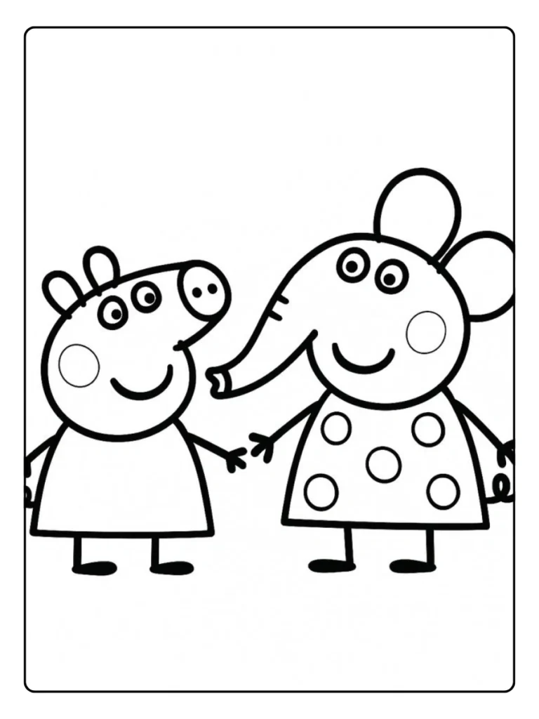 Peppa Pig Makkelijk Inkleuren