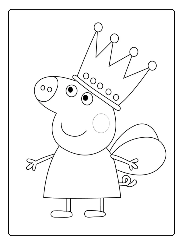 Peppa Pig Printable Kleurpagina