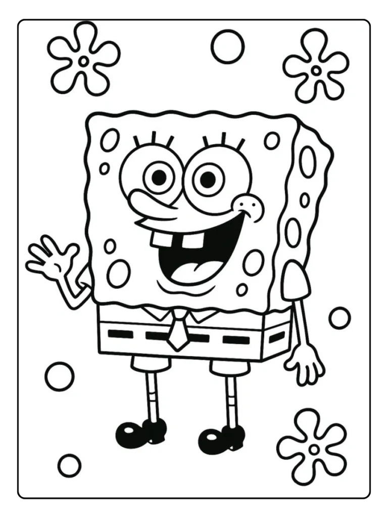Spongebob Cartoon Kleurplaat