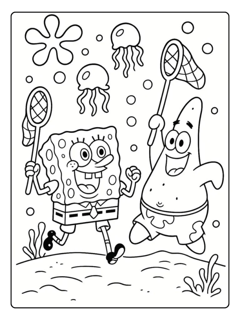 Spongebob In Bikini Bottom Kleurplaat