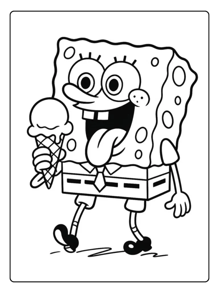 Spongebob Lachend Kleurplaat