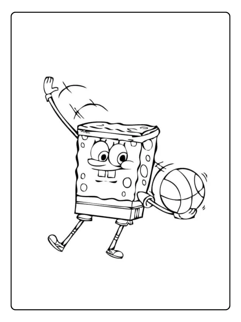 Spongebob Sport Kleurplaat