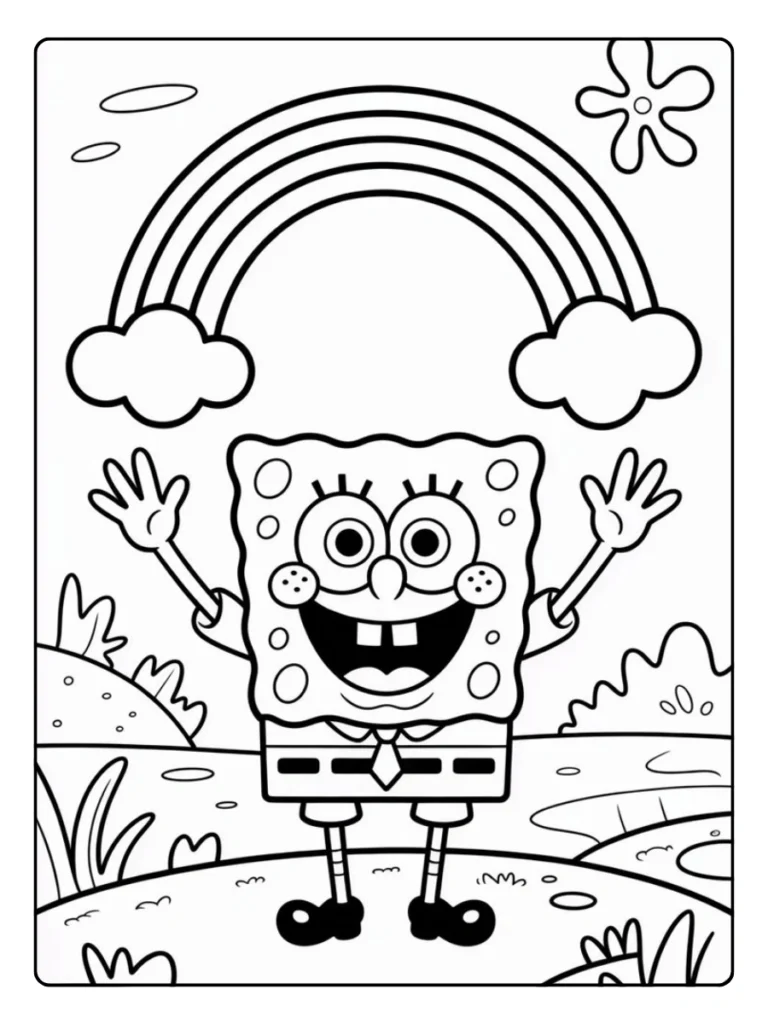 Spongebob Vakantie Kleurplaat