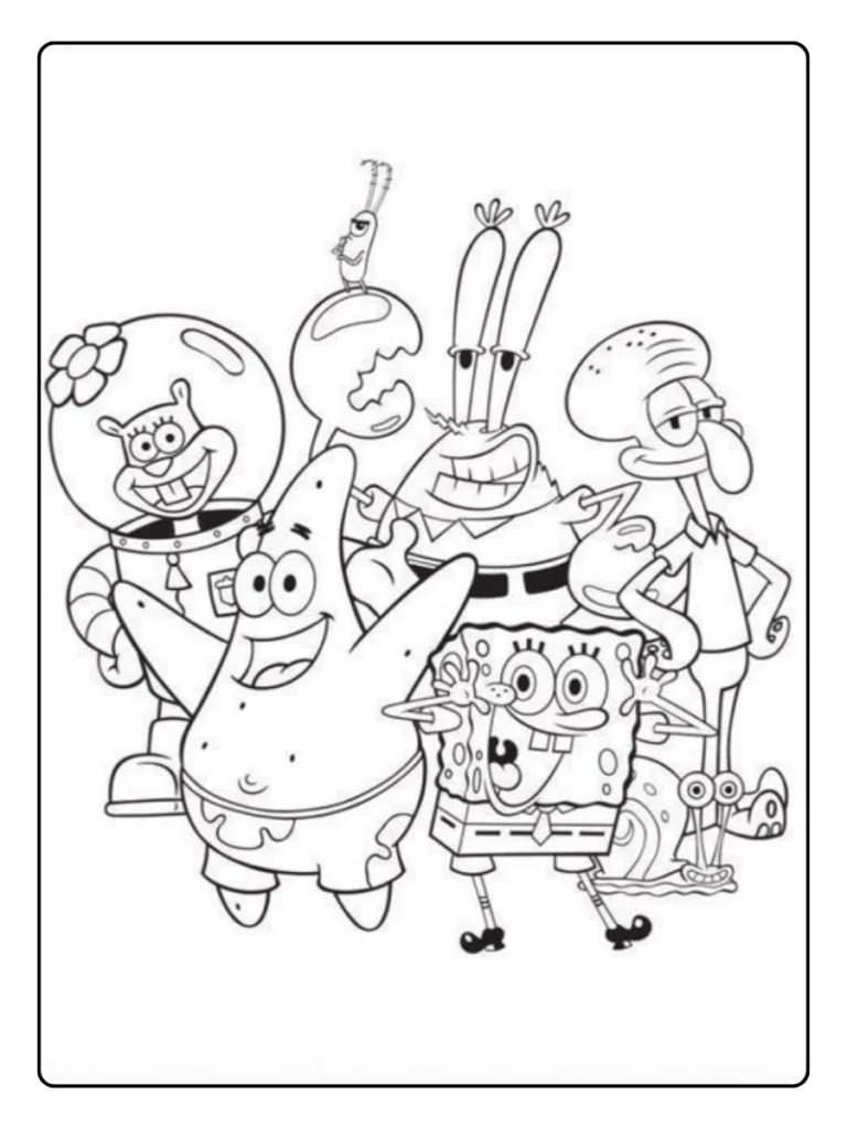 Spongebob Voor Kinderen Kleurplaat
