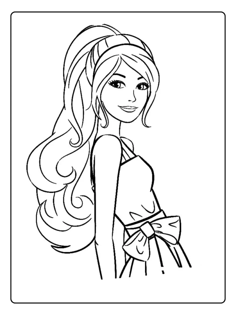 Barbie Kleurplaat