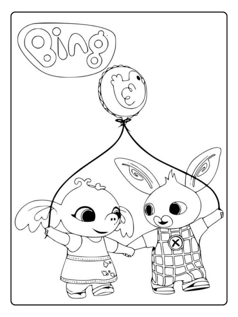 Bing Met Ballon Kleurplaat