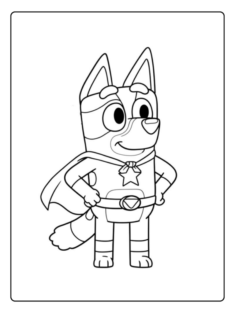 Bluey Gratis Kleurplaat
