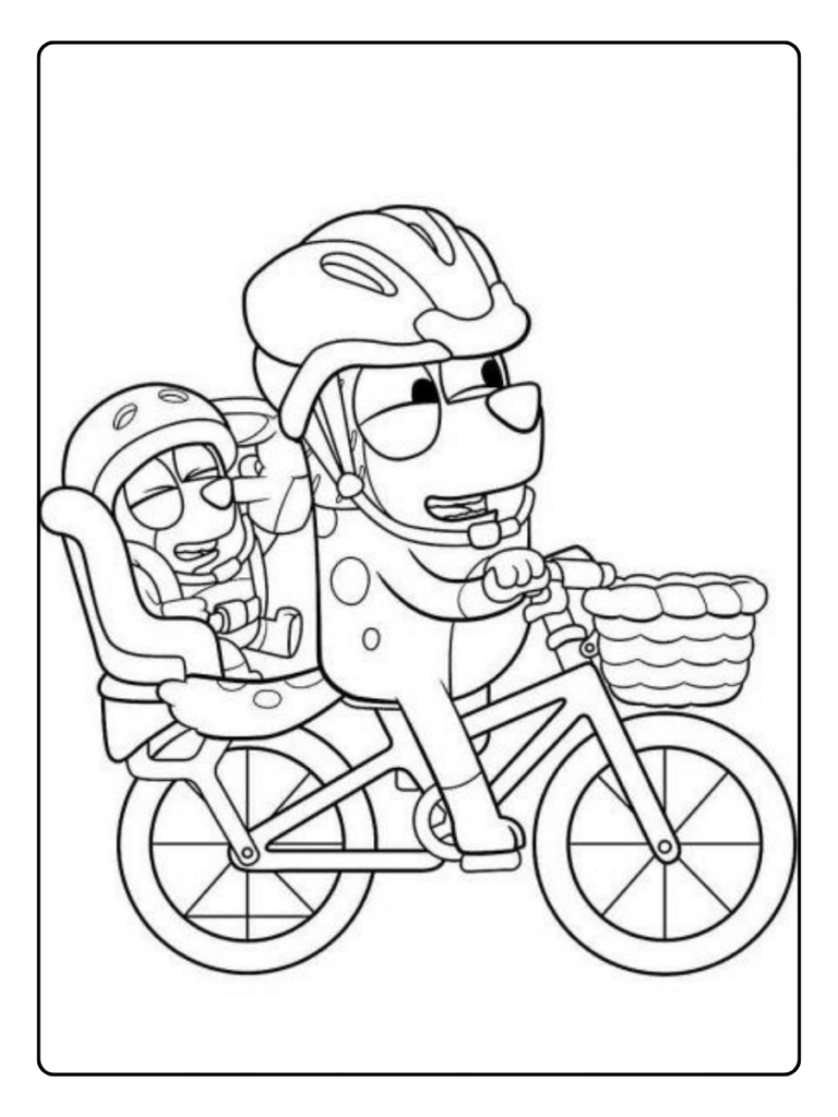 Bluey Voor Kinderen Kleurplaat