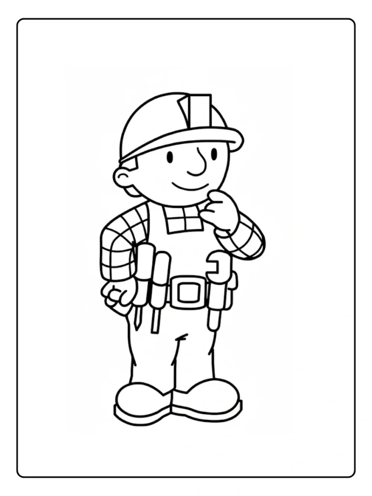 Bob De Bouwer Kleurplaat