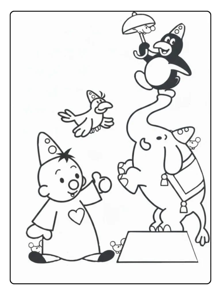 Bumba Circus Kleurplaat