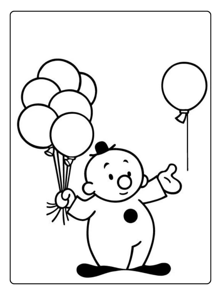 Bumba Met Ballon Kleurplaat