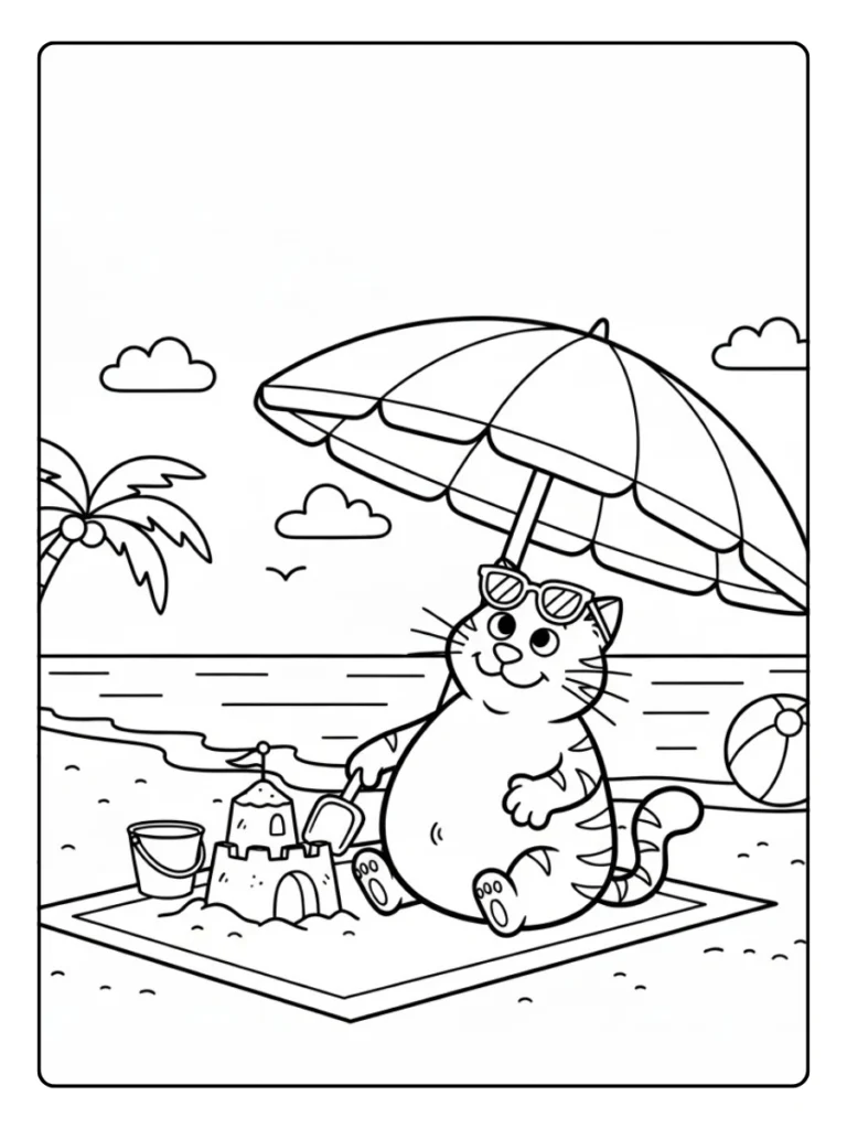 Dikkie Dik Kleurplaat Strand