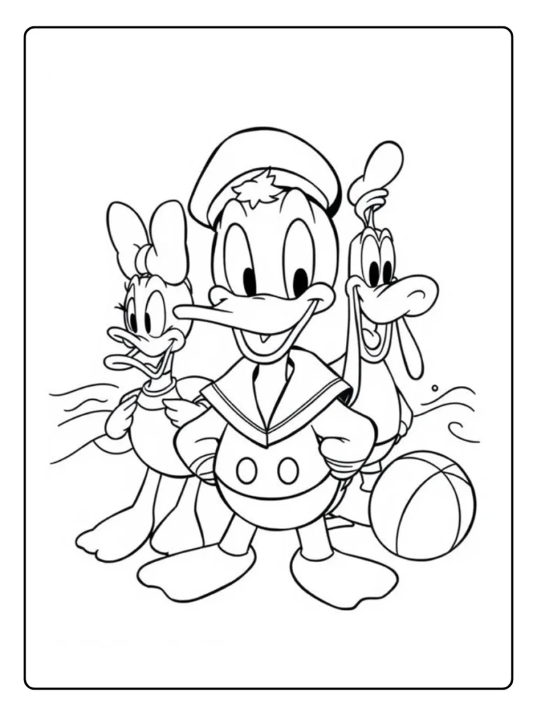 Donald Duck Kleurplaat