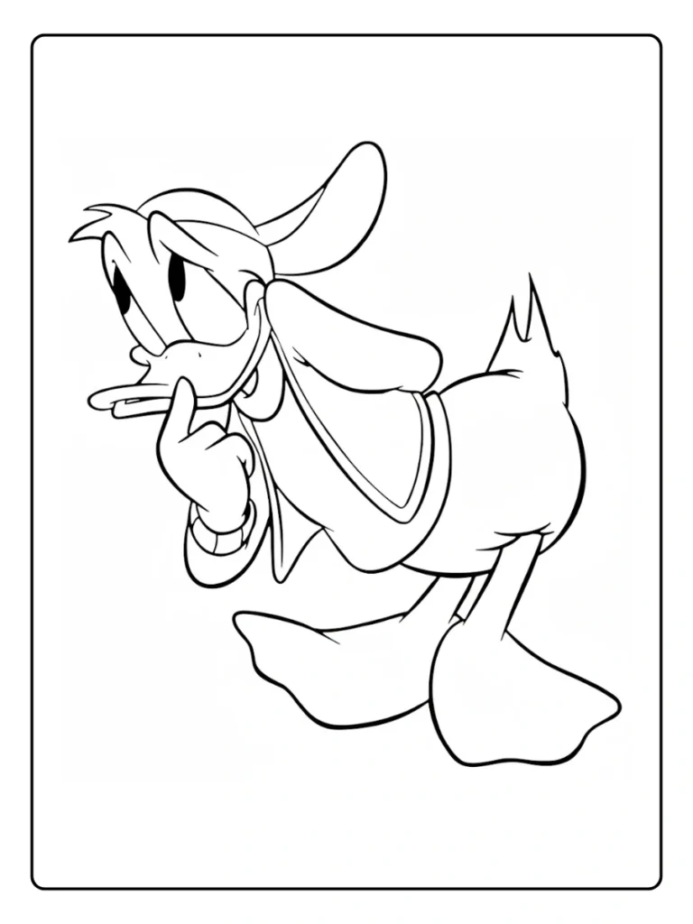 Donald Duck Kleurplaat