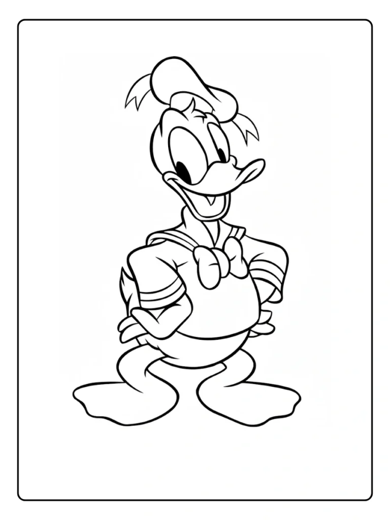 Donald Duck Kleurplaat