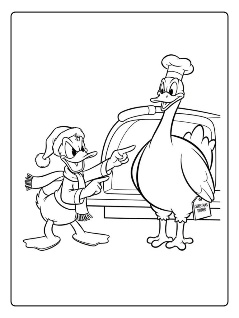 Donald Duck Kleurplaat