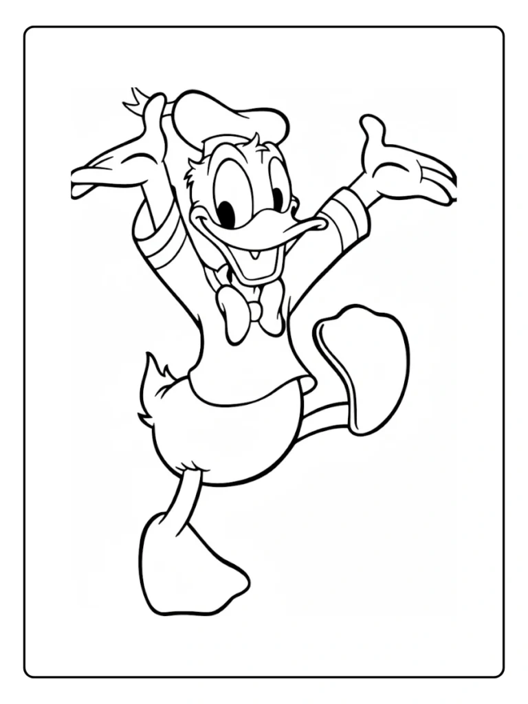 Donald Duck Kleurplaat