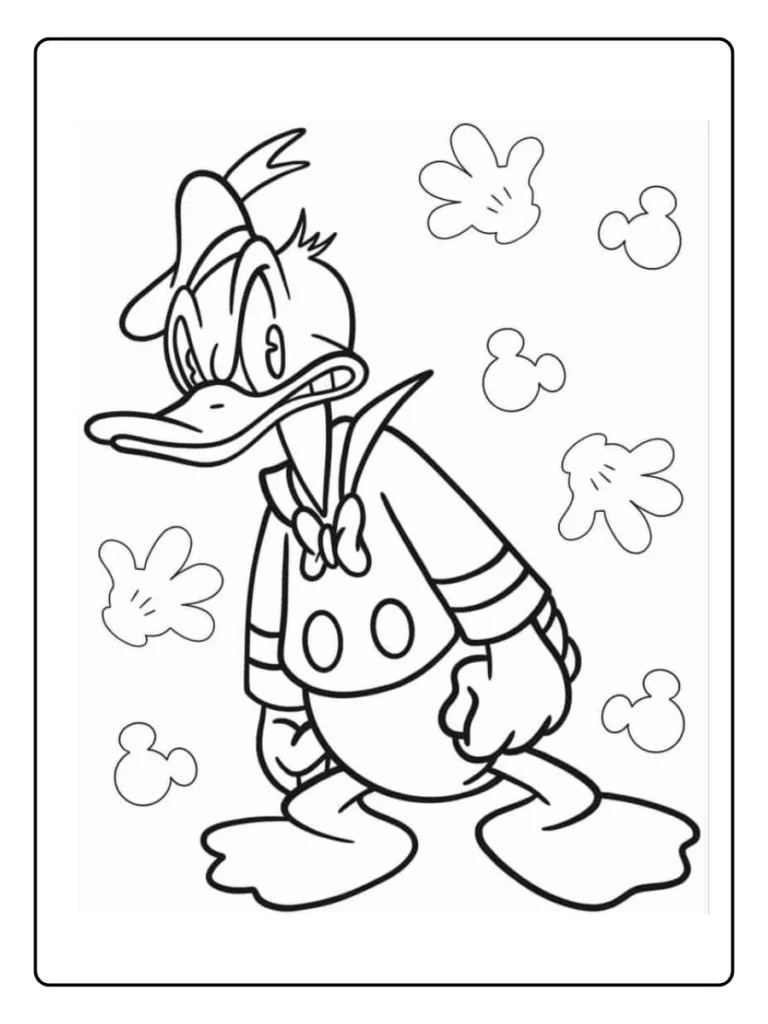 Donald Duck Kleurplaat