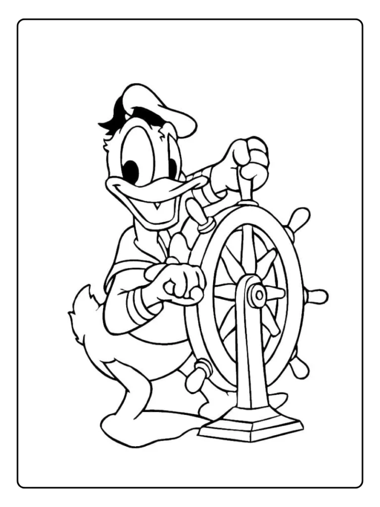 Donald Duck Kleurplaat