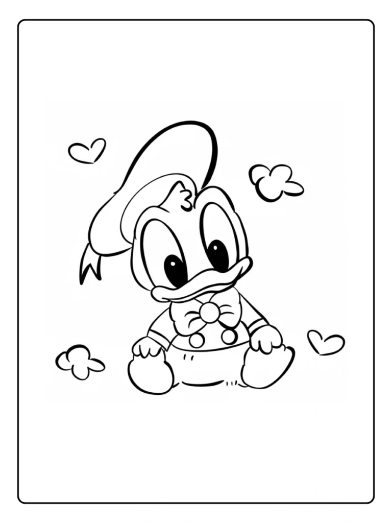 Donald Duck Kleurplaat