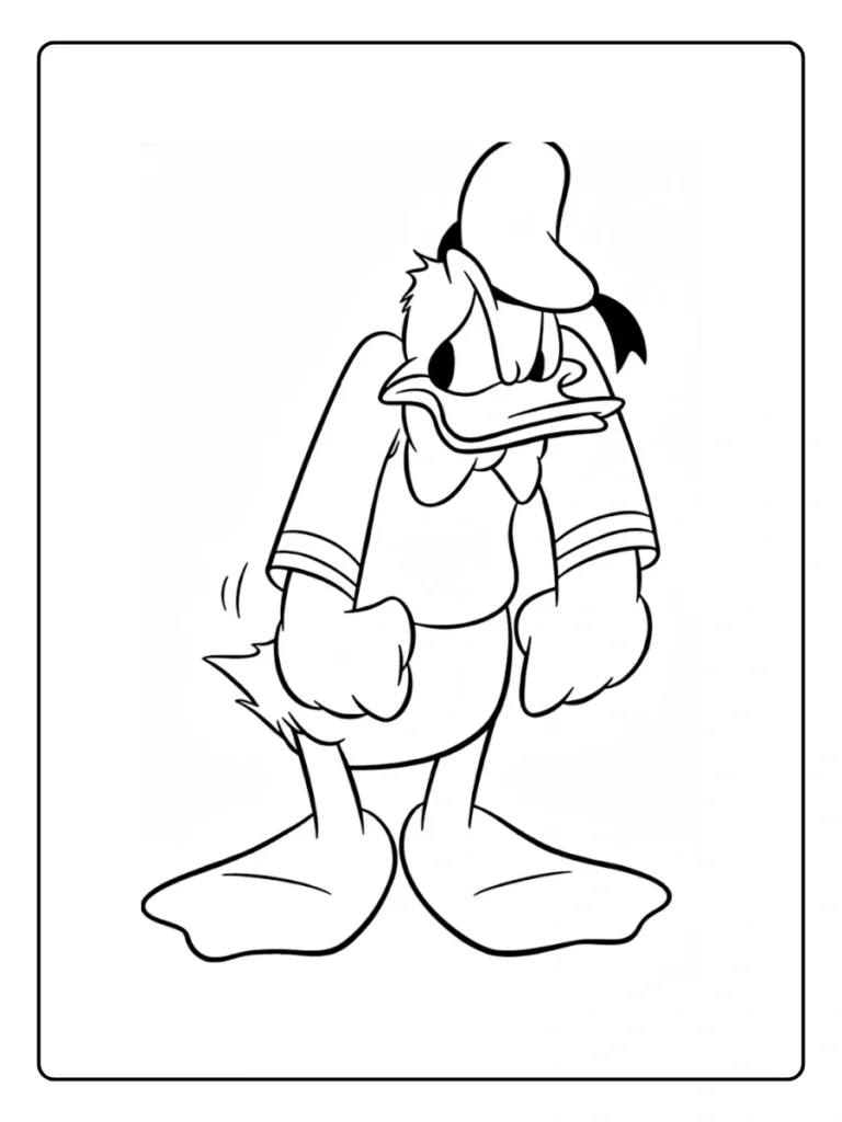 Donald Duck Kleurplaat