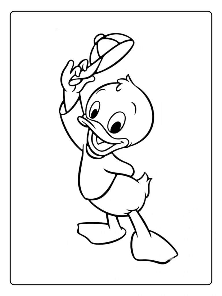 Donald Duck Kleurplaat