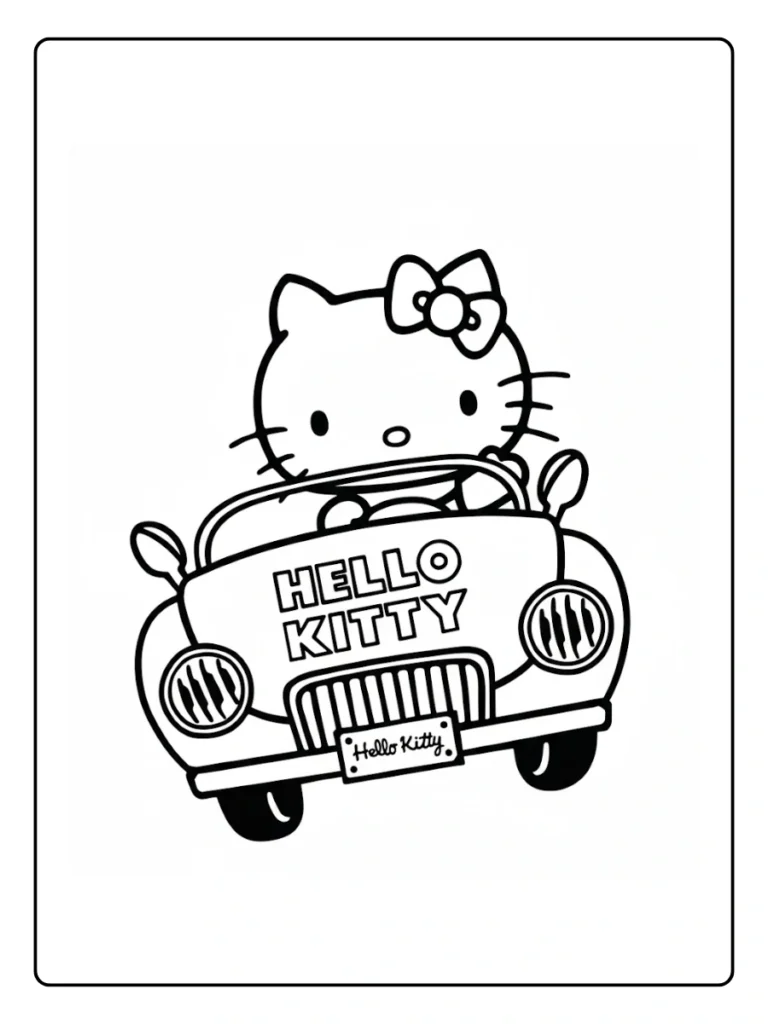 Hello Kitty Kleurplaat
