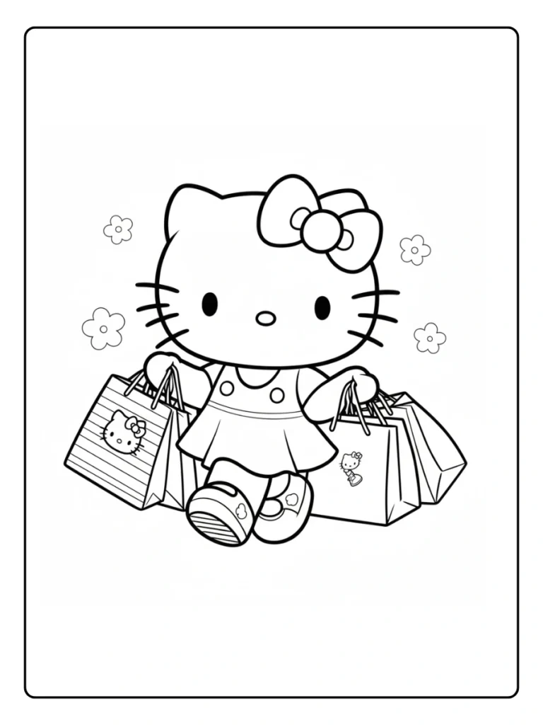 Hello Kitty Kleurplaat