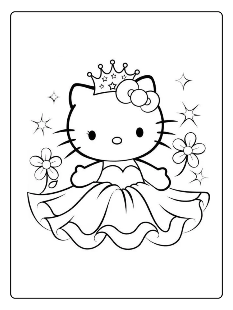 Hello Kitty Kleurplaat