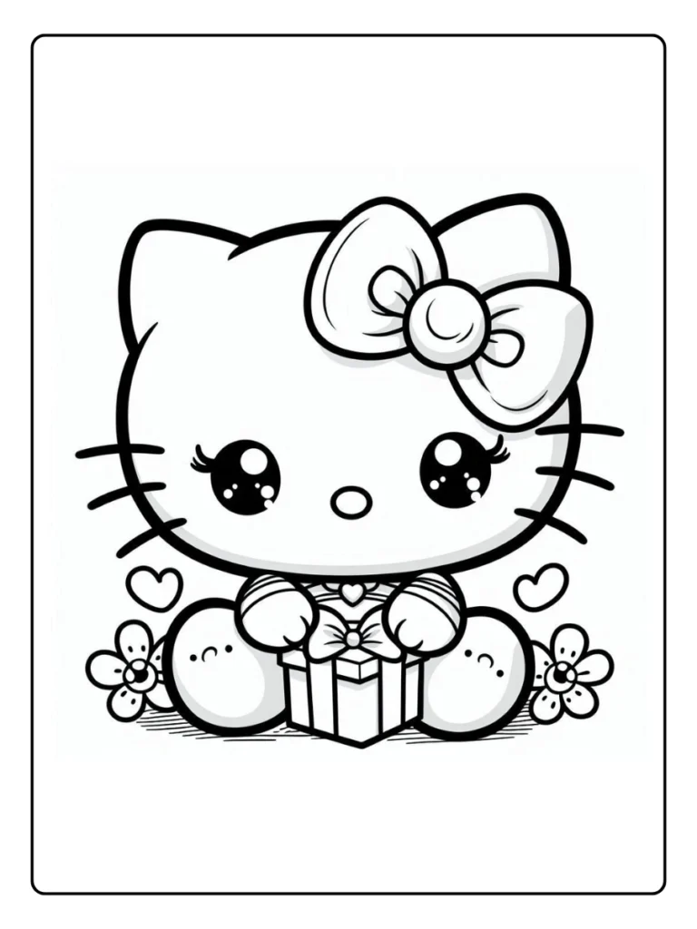 Hello Kitty Kleurplaat