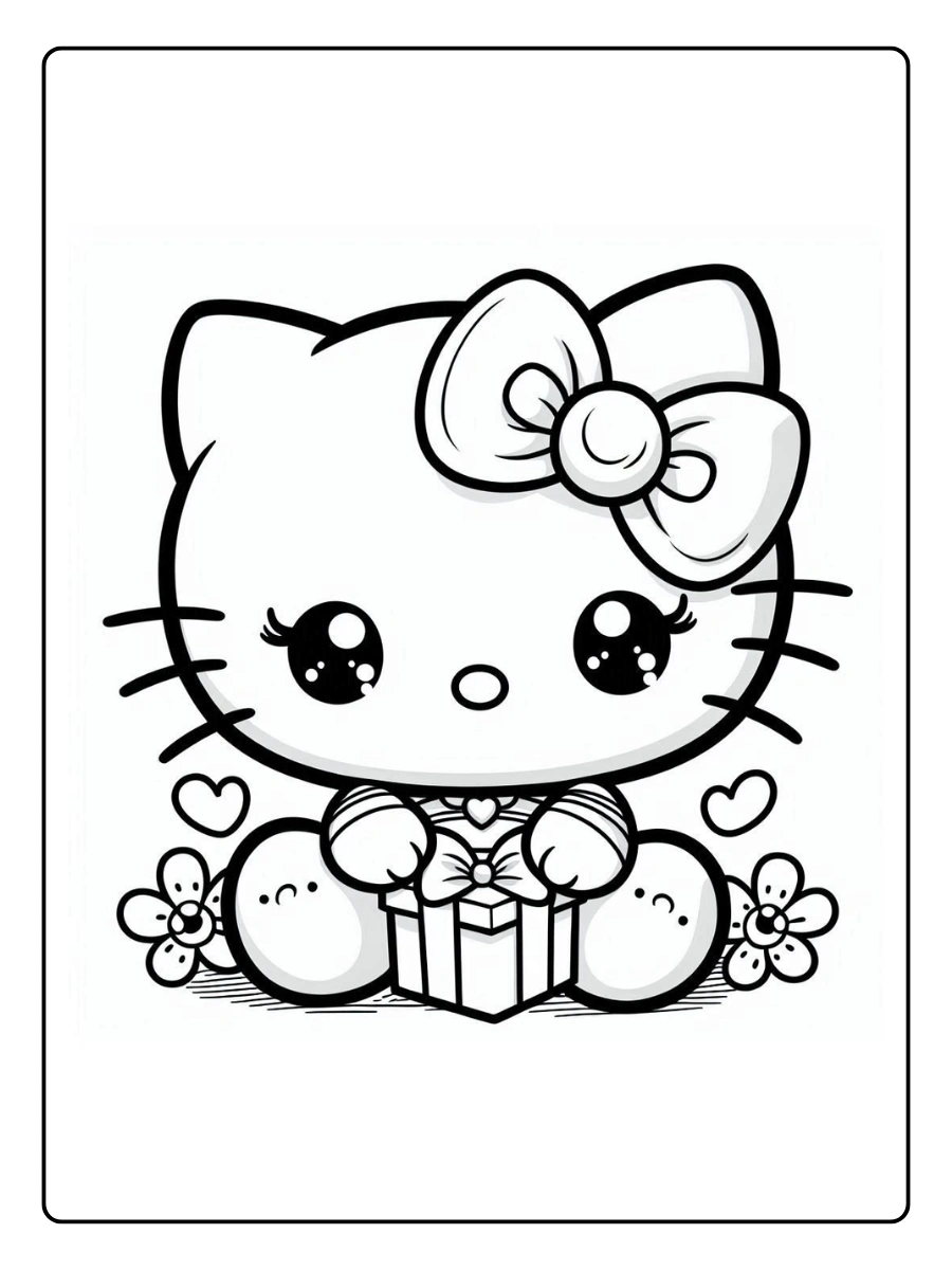 hello kitty kleurplaat 5