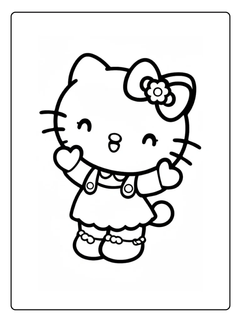 Hello Kitty Kleurplaat