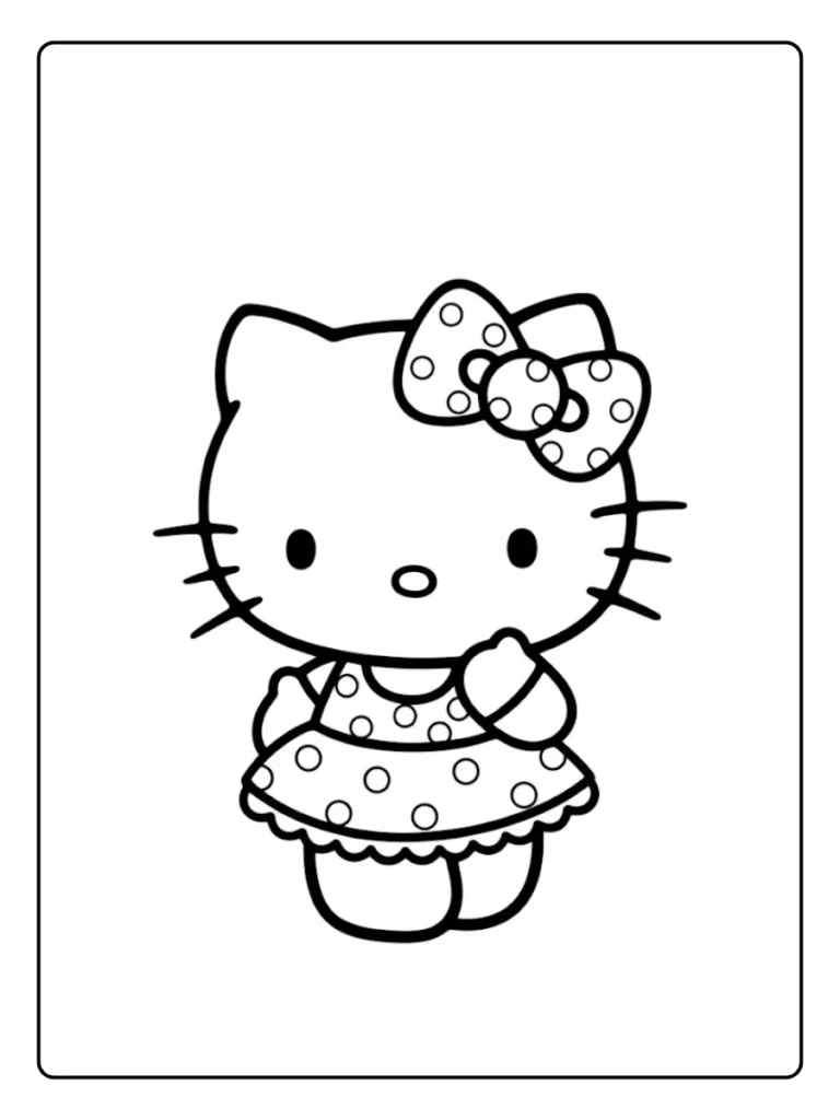 Hello Kitty Kleurplaat