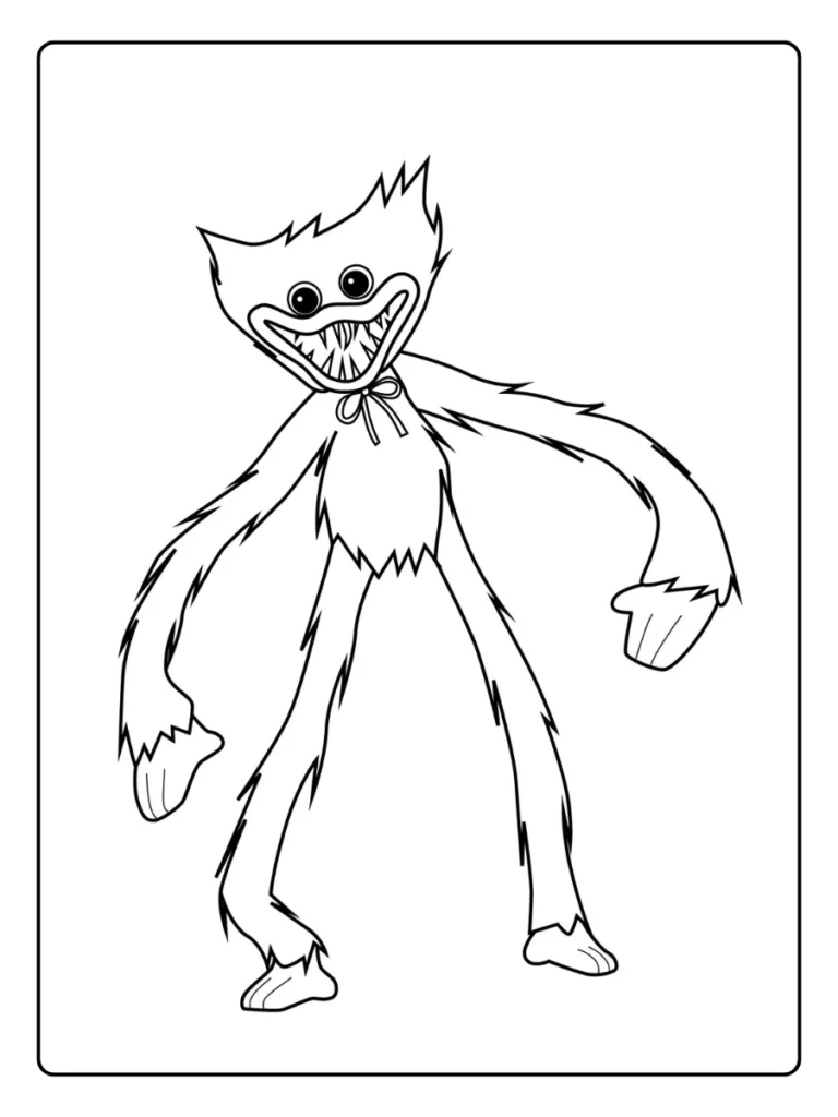 Huggy Wuggy Kleurplaat