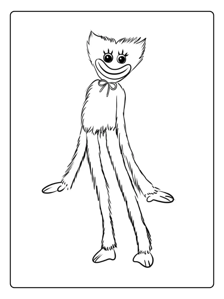 Huggy Wuggy Kleurplaat