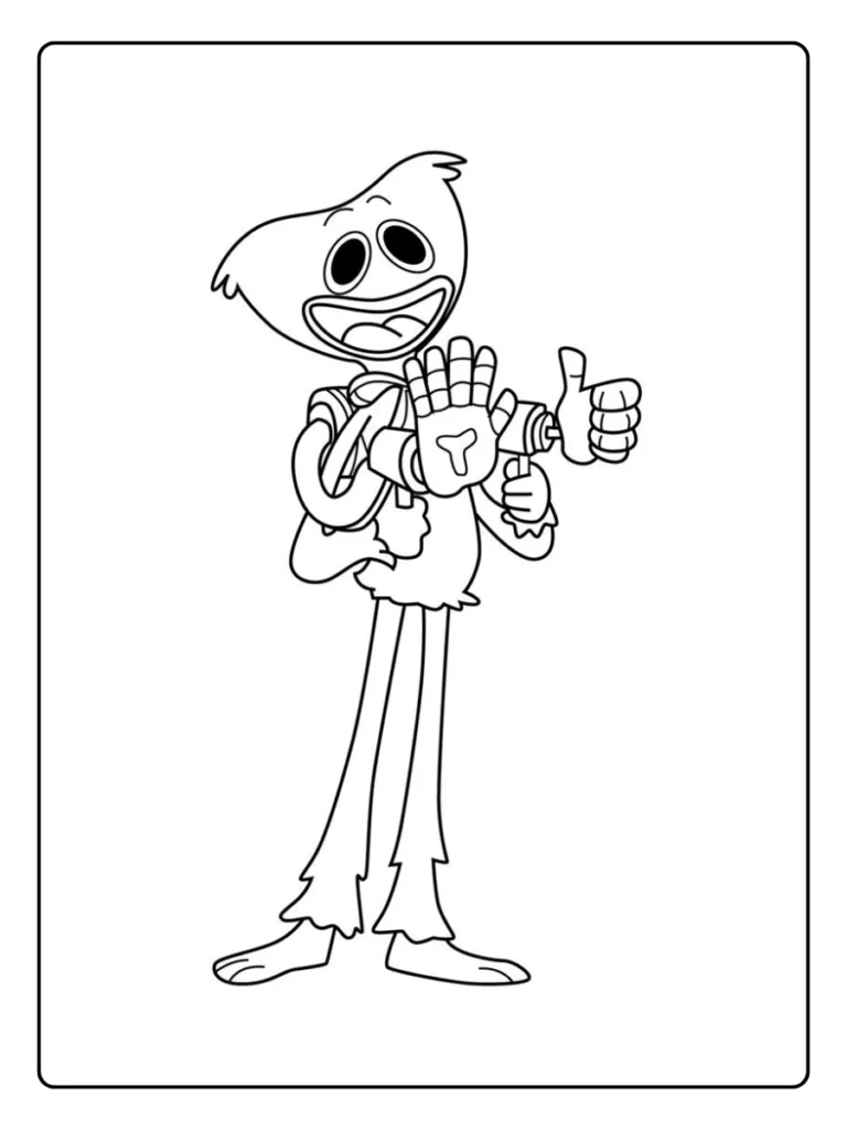 Huggy Wuggy Kleurplaat