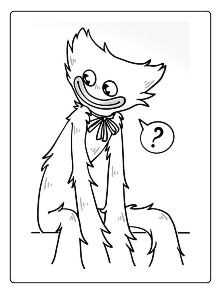 Huggy Wuggy Kleurplaat