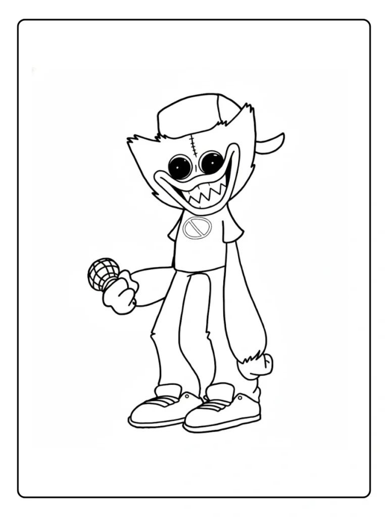 Huggy Wuggy Kleurplaat