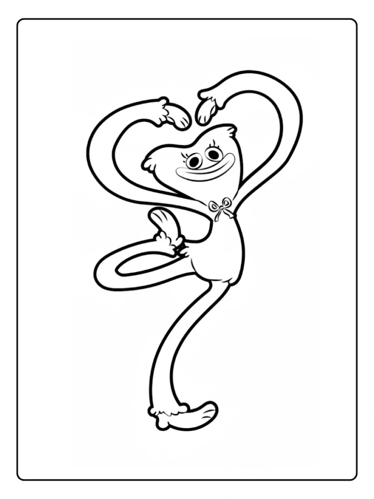 Huggy Wuggy Kleurplaat