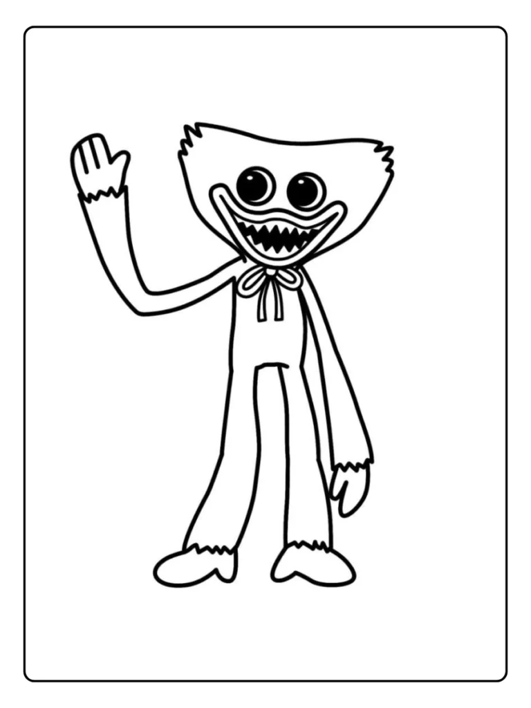 Huggy Wuggy Kleurplaat