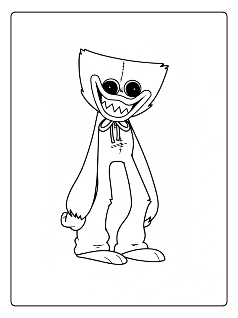 Huggy Wuggy Kleurplaat