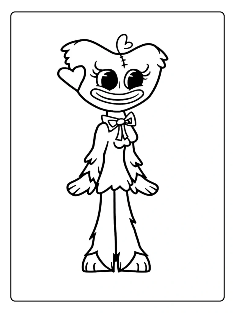 Huggy Wuggy Kleurplaat