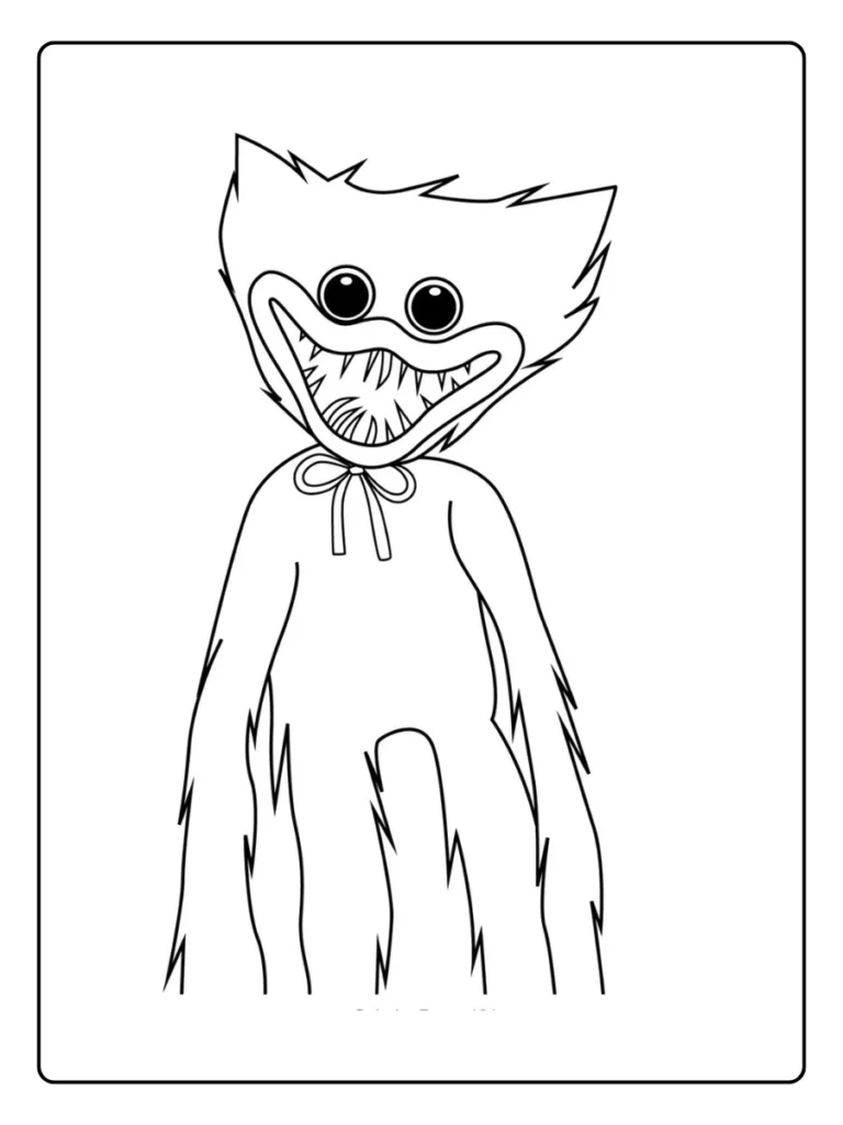 Huggy Wuggy Kleurplaat